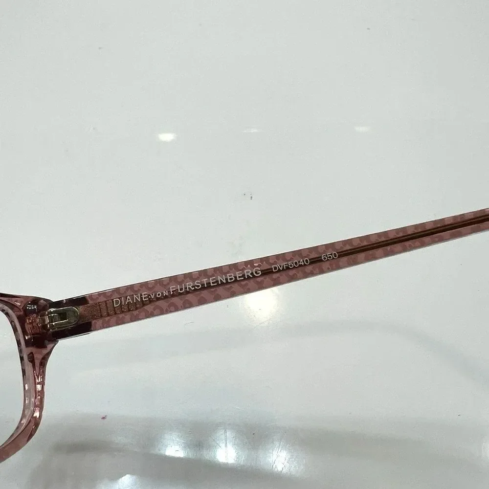 NEW Diane von Furstenberg DVF 5040 650 Translucent Pink Eyeglass Frame 52-16-135